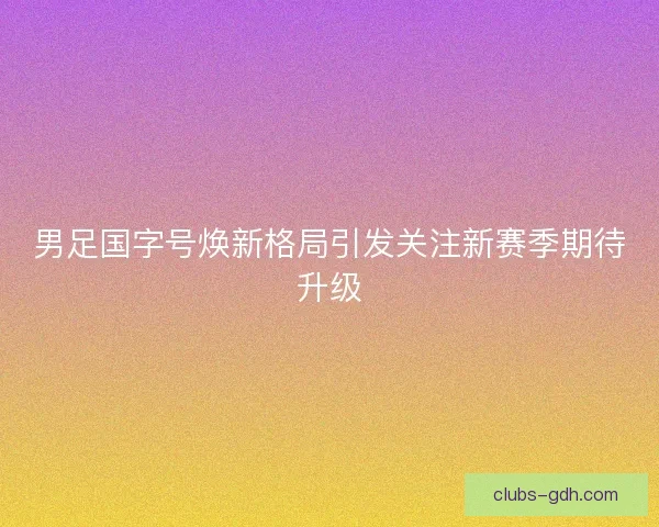 男足国字号焕新格局引发关注新赛季期待升级